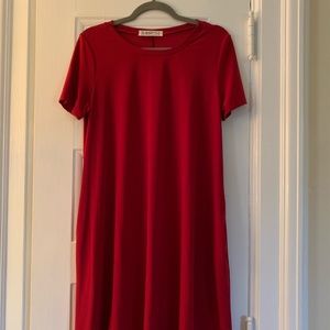 NWOT Red swing dress.